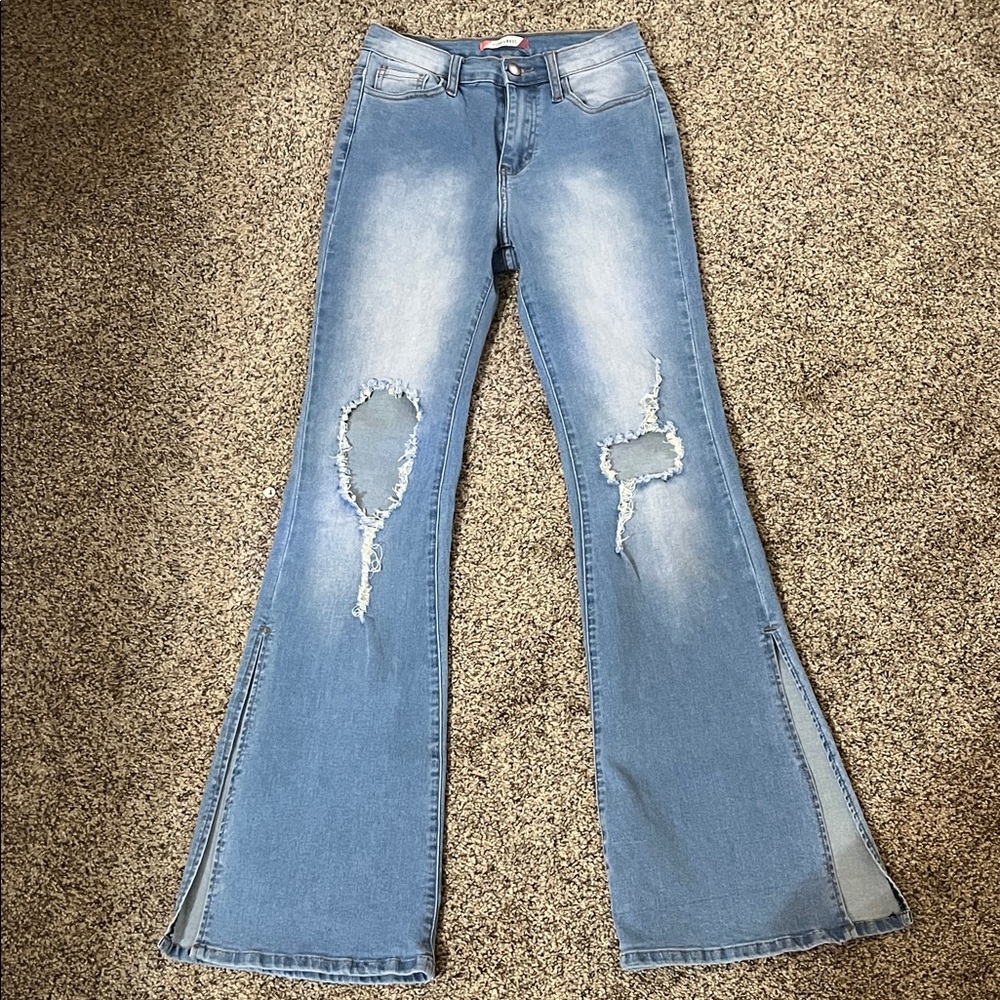 Stylish Blue Flared Women Jeans